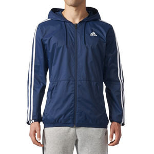 Adidas Men's Essential 3 Striped Zip Windbreaker